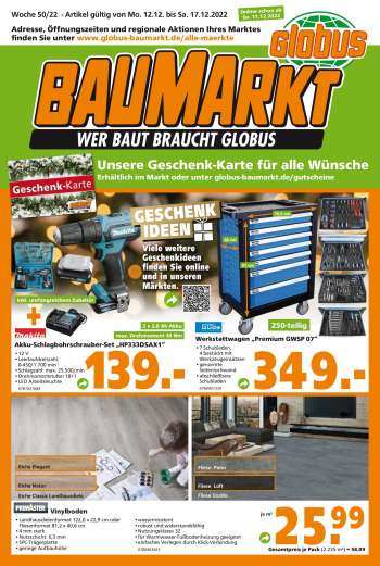 Prospekte Globus Baumarkt - 12.12.2022 - 17.12.2022.