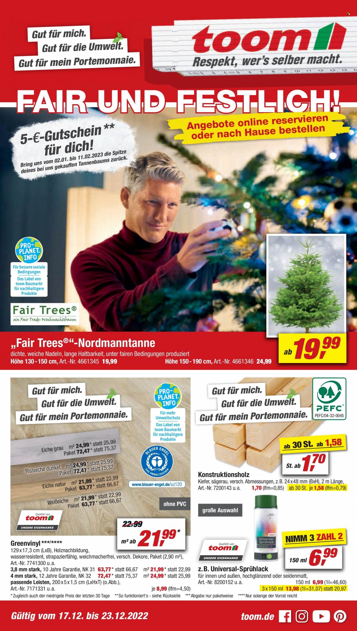 toom Baumarkt Prospekte  - 17.12.2022 - 23.12.2022. Seite 1