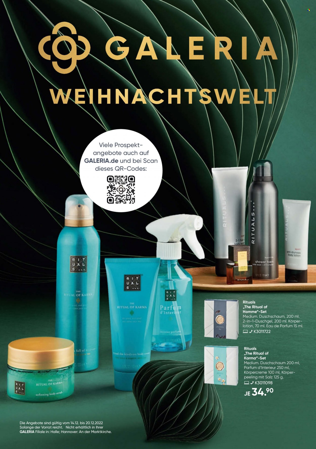 GALERIA Karstadt Kaufhof Prospekte  - 14.12.2022 - 20.12.2022. Seite 1