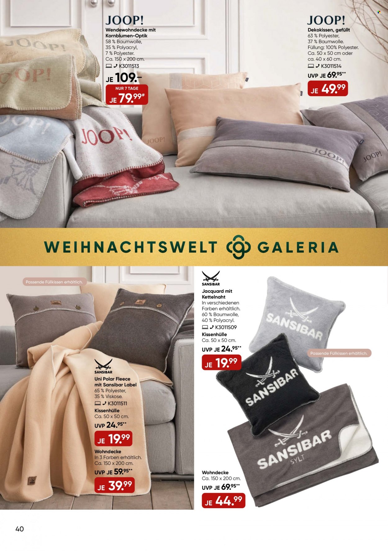 GALERIA Karstadt Kaufhof Prospekte  - 14.12.2022 - 20.12.2022. Seite 40