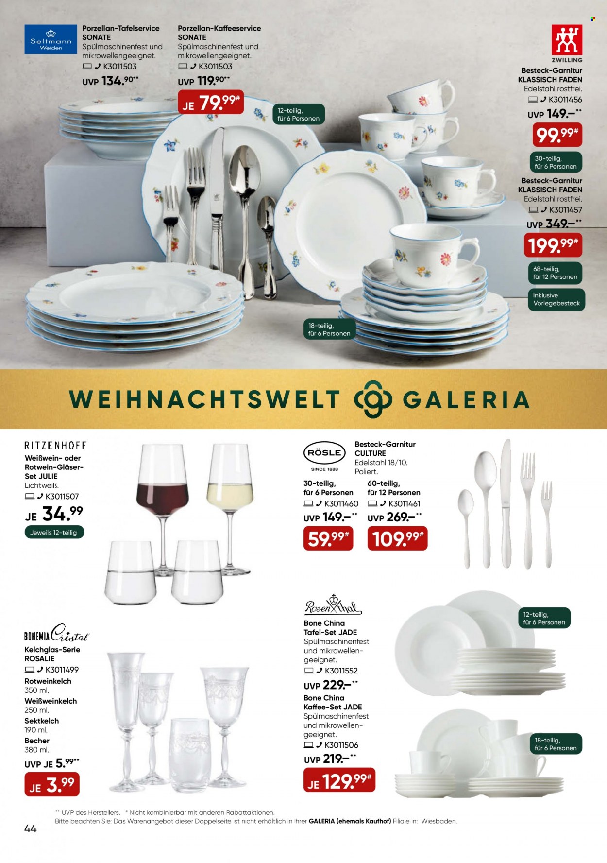 GALERIA Karstadt Kaufhof Prospekte  - 14.12.2022 - 20.12.2022. Seite 44