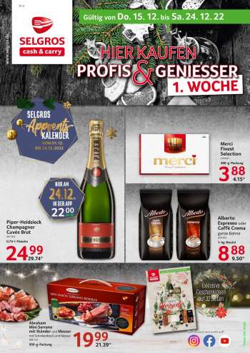 Prospekte Selgros - 15.12.2022 - 24.12.2022.