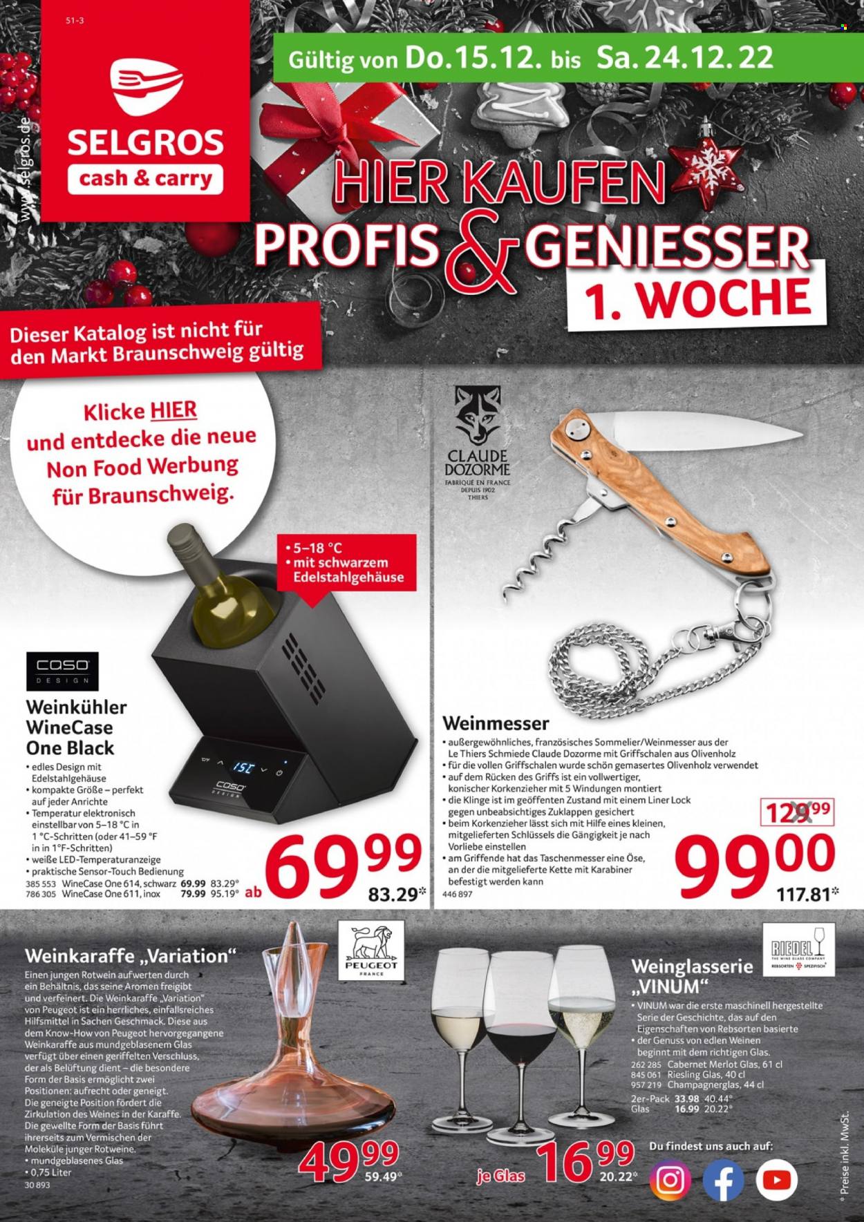 Selgros Prospekte  - 15.12.2022 - 24.12.2022. Seite 1