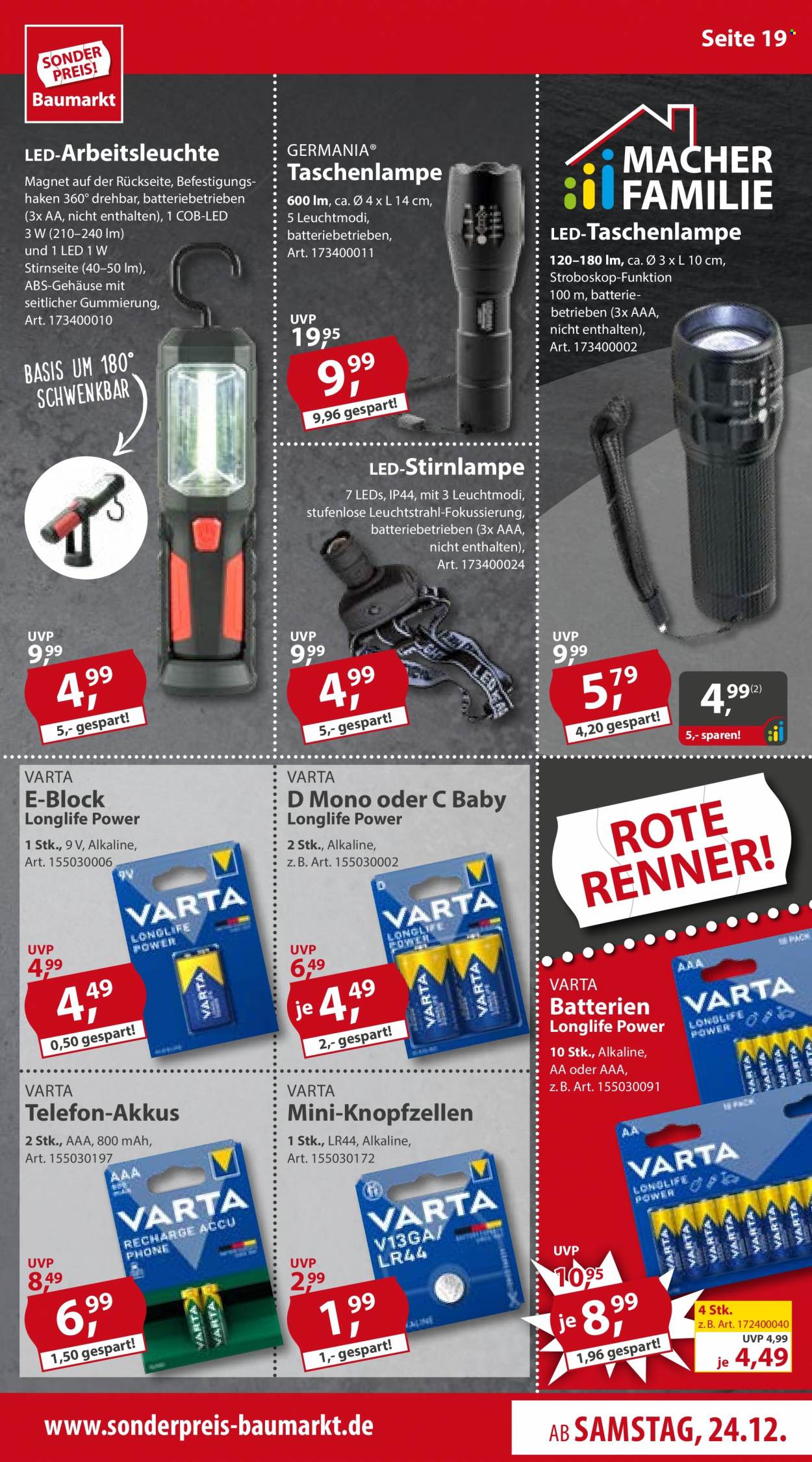 Sonderpreis-Baumarkt Prospekte  - 24.12.2022 - 30.12.2022. Seite 19