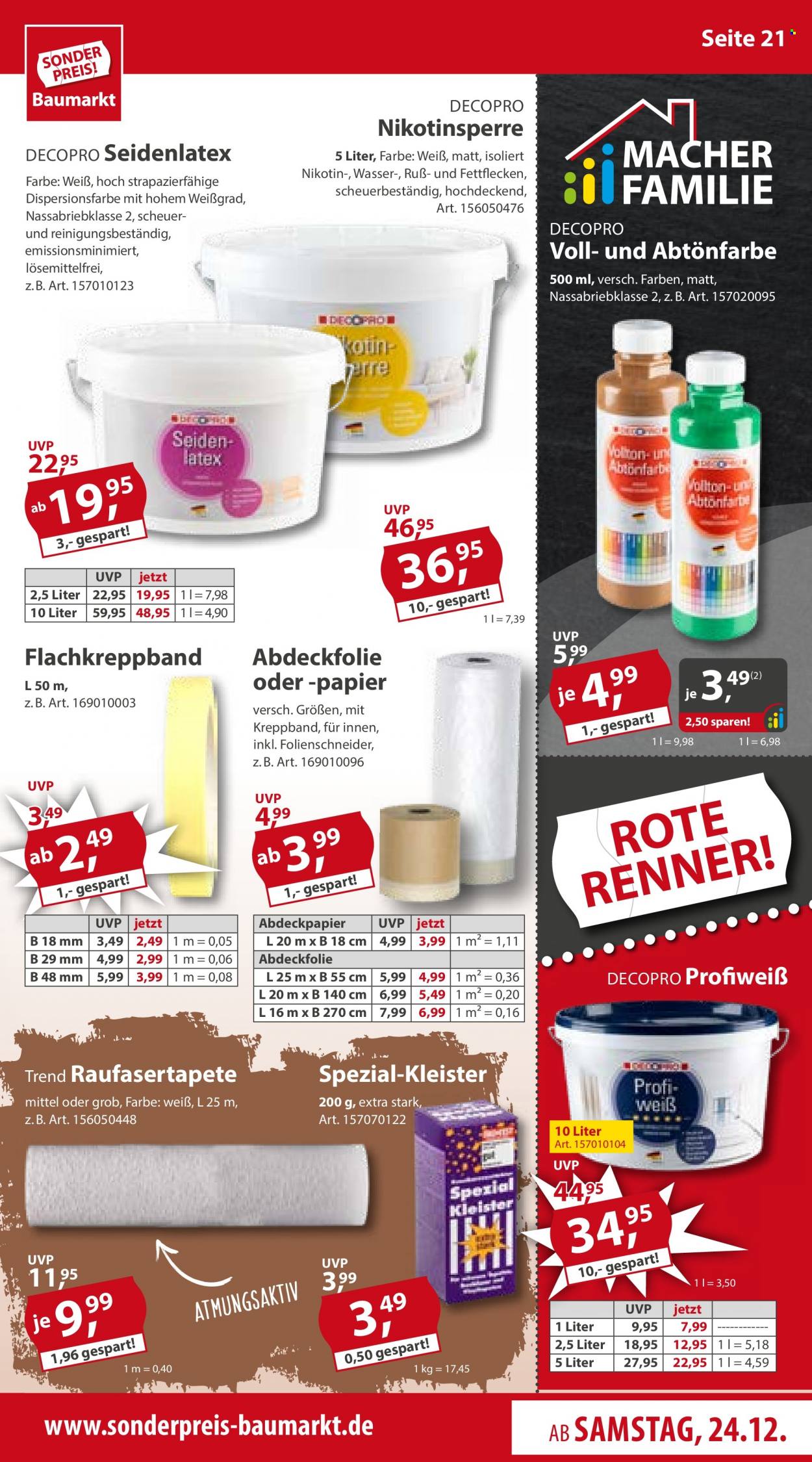 Sonderpreis-Baumarkt Prospekte  - 24.12.2022 - 30.12.2022. Seite 21