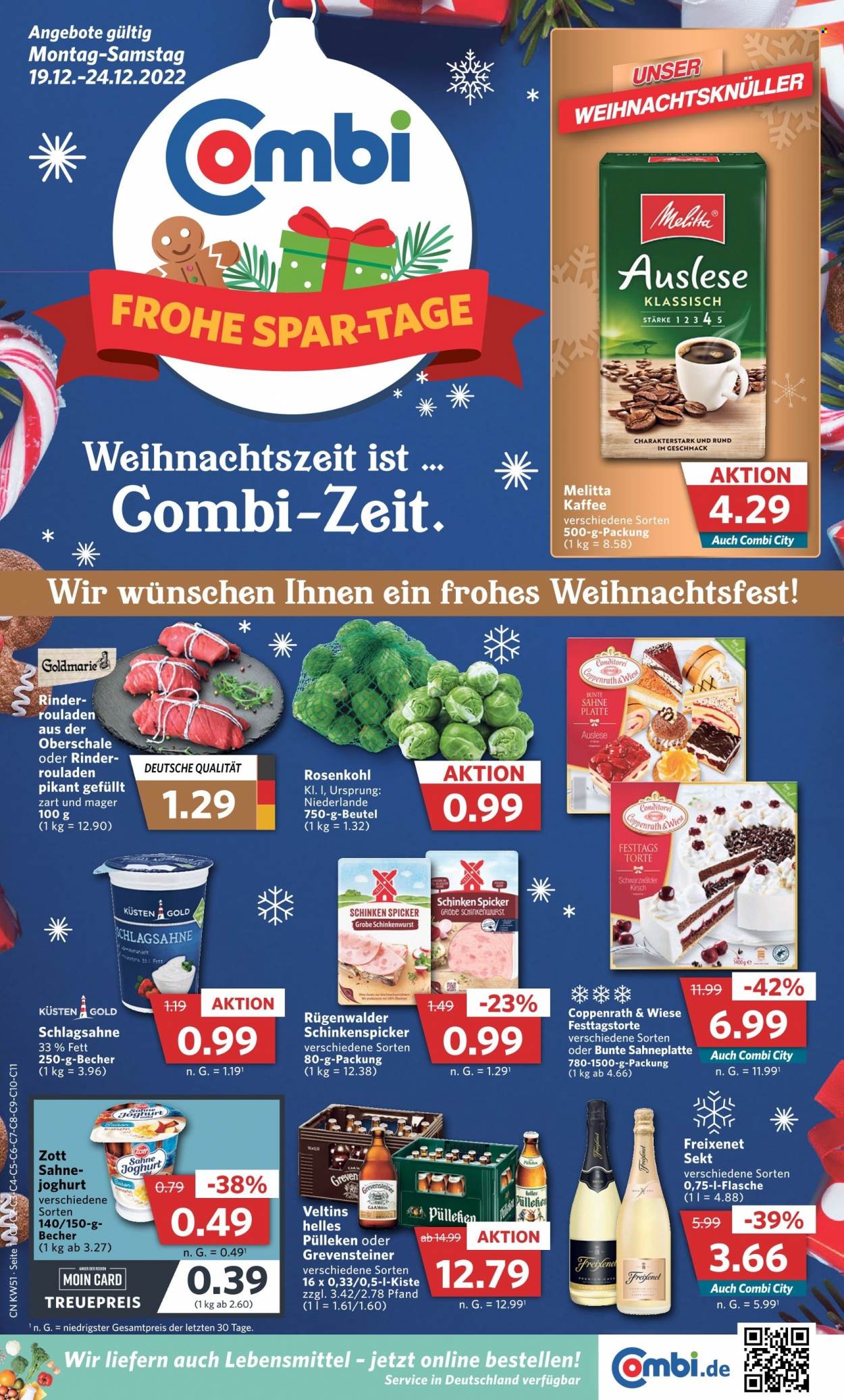 Combi Prospekte  - 19.12.2022 - 24.12.2022. Seite 1