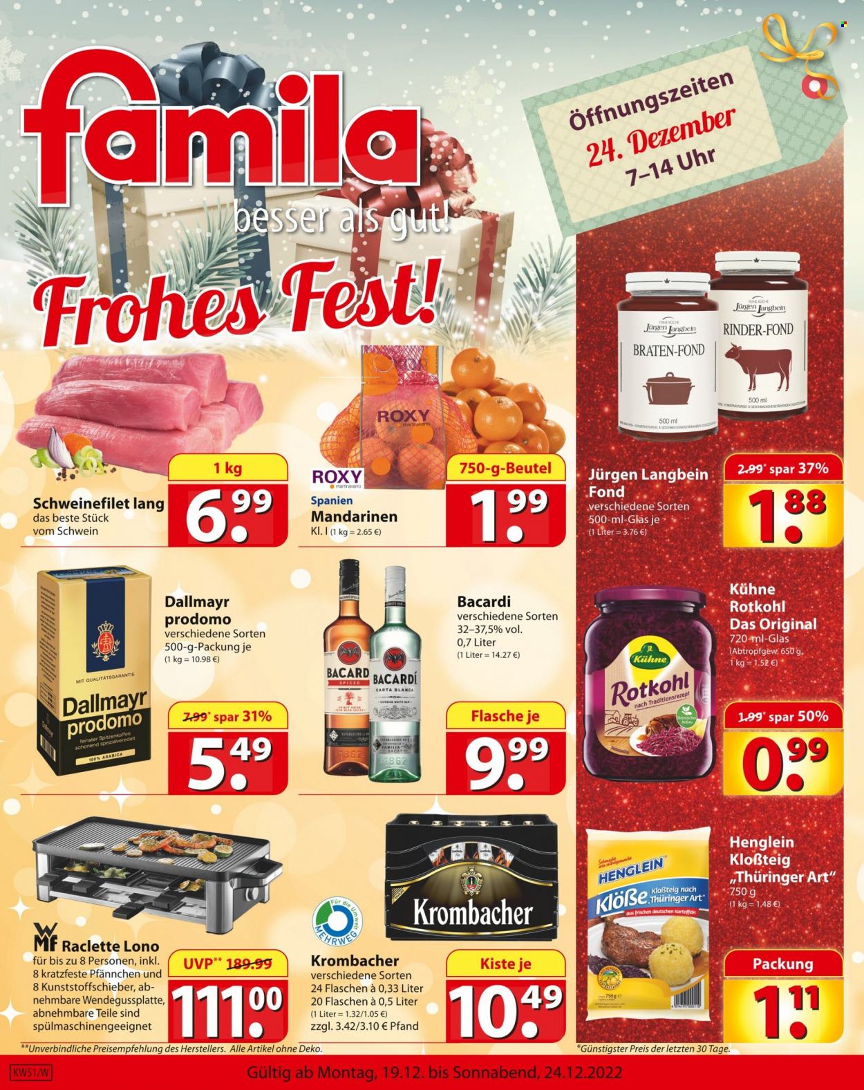famila Prospekte  - 19.12.2022 - 24.12.2022. Seite 1