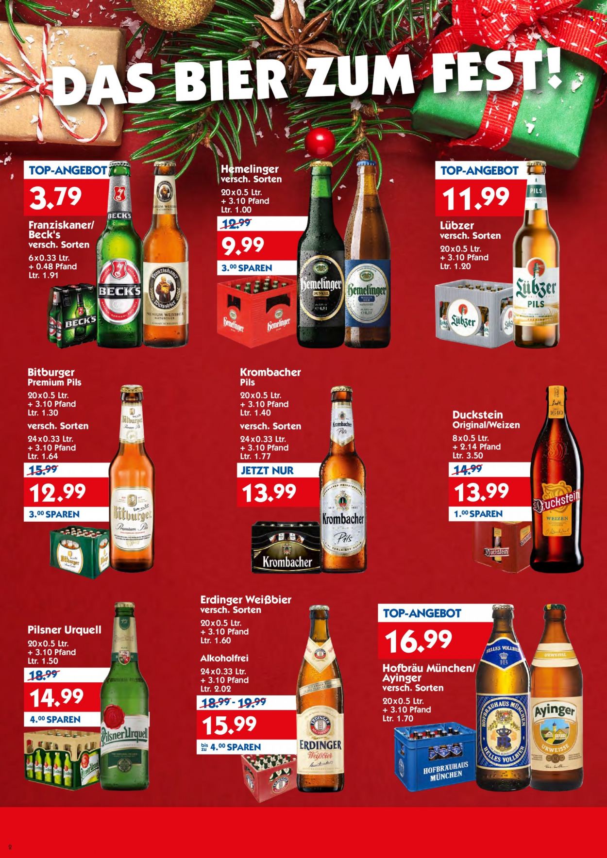 Hol'ab! Getränkemarkt Prospekte  - 19.12.2022 - 24.12.2022. Seite 2