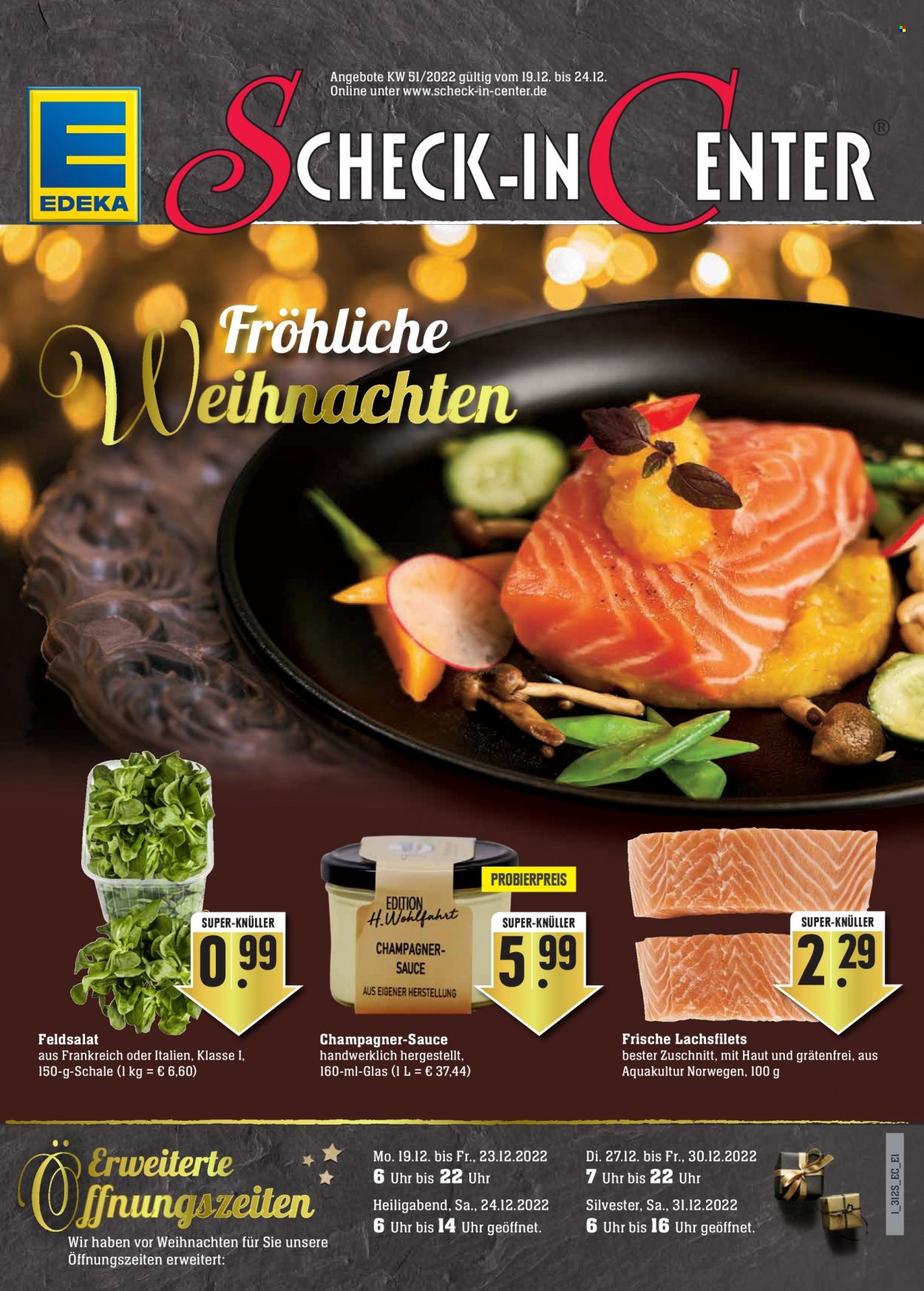 Edeka Prospekte  - 19.12.2022 - 24.12.2022. Seite 1