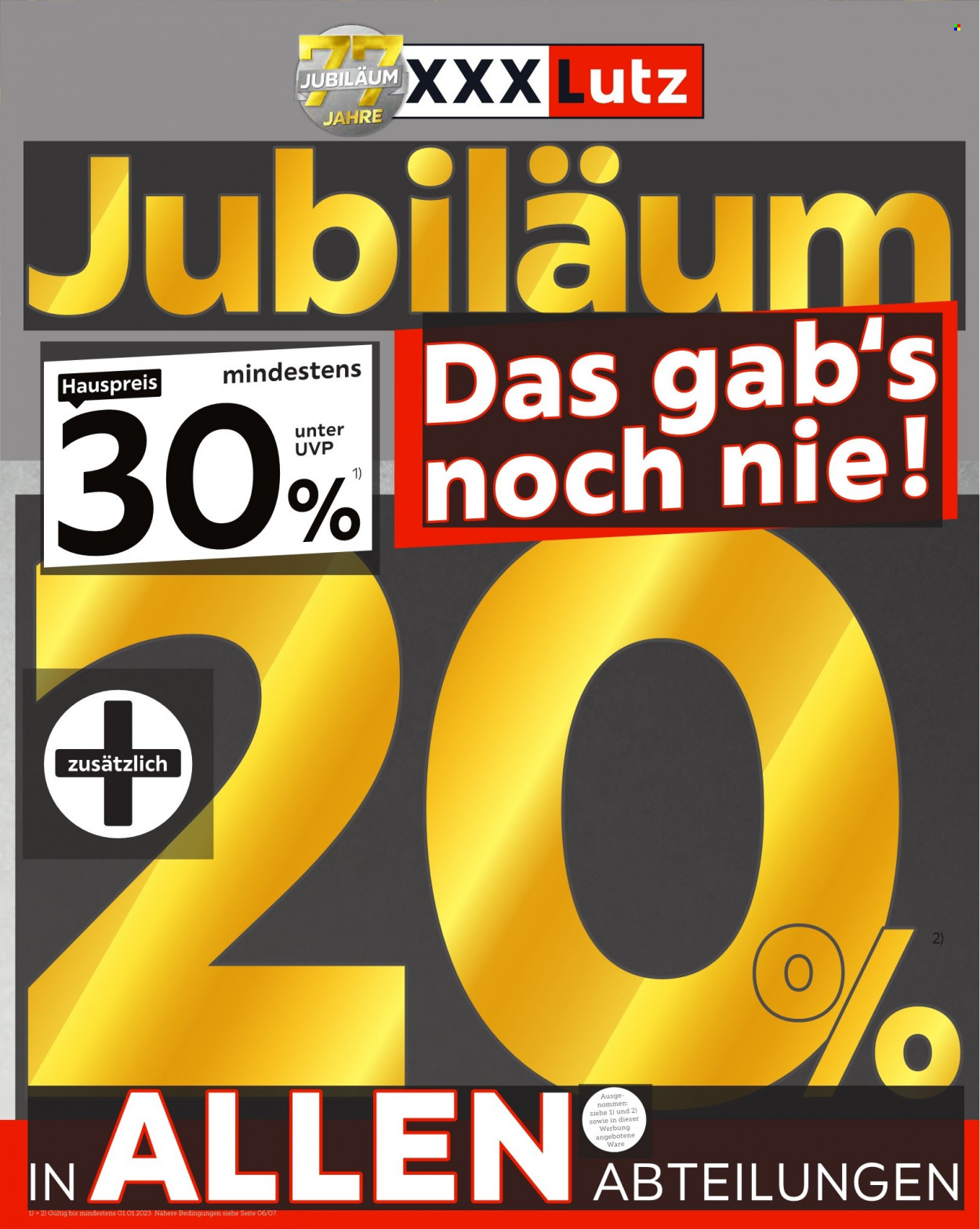 XXXLutz Prospekte  - 19.12.2022 - 1.01.2023. Seite 1
