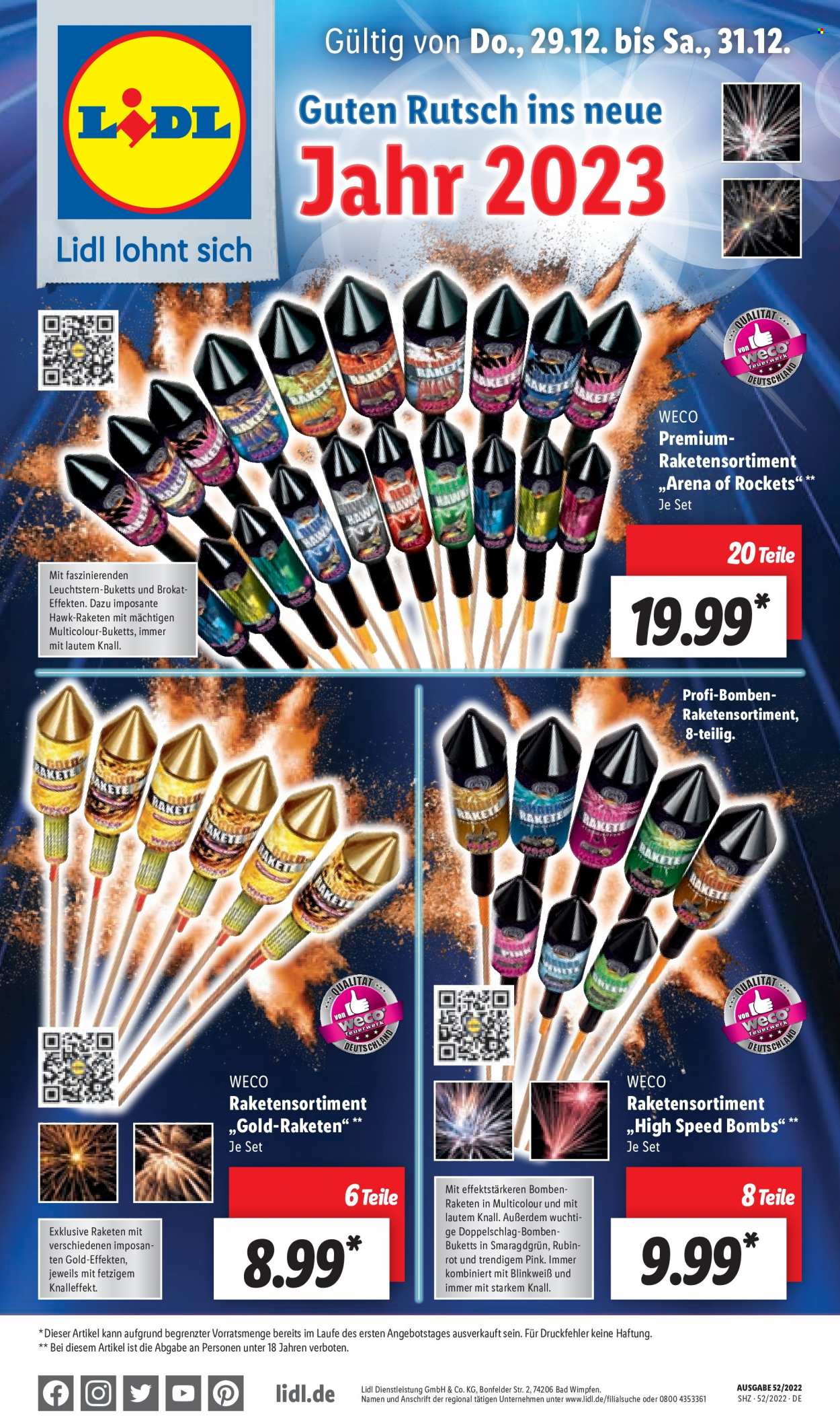 Lidl Prospekte  - 29.12.2022 - 31.12.2022. Seite 1