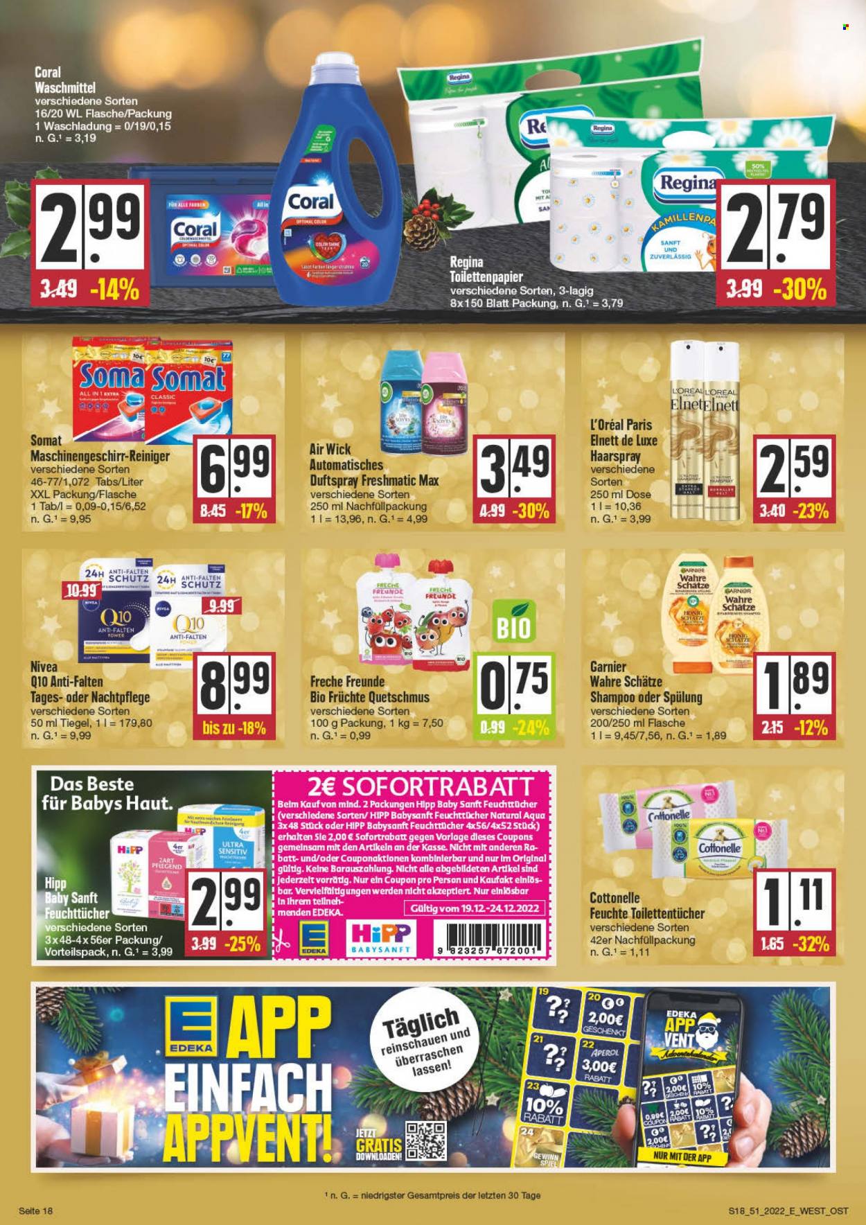 Edeka Prospekte  - 19.12.2022 - 24.12.2022. Seite 18
