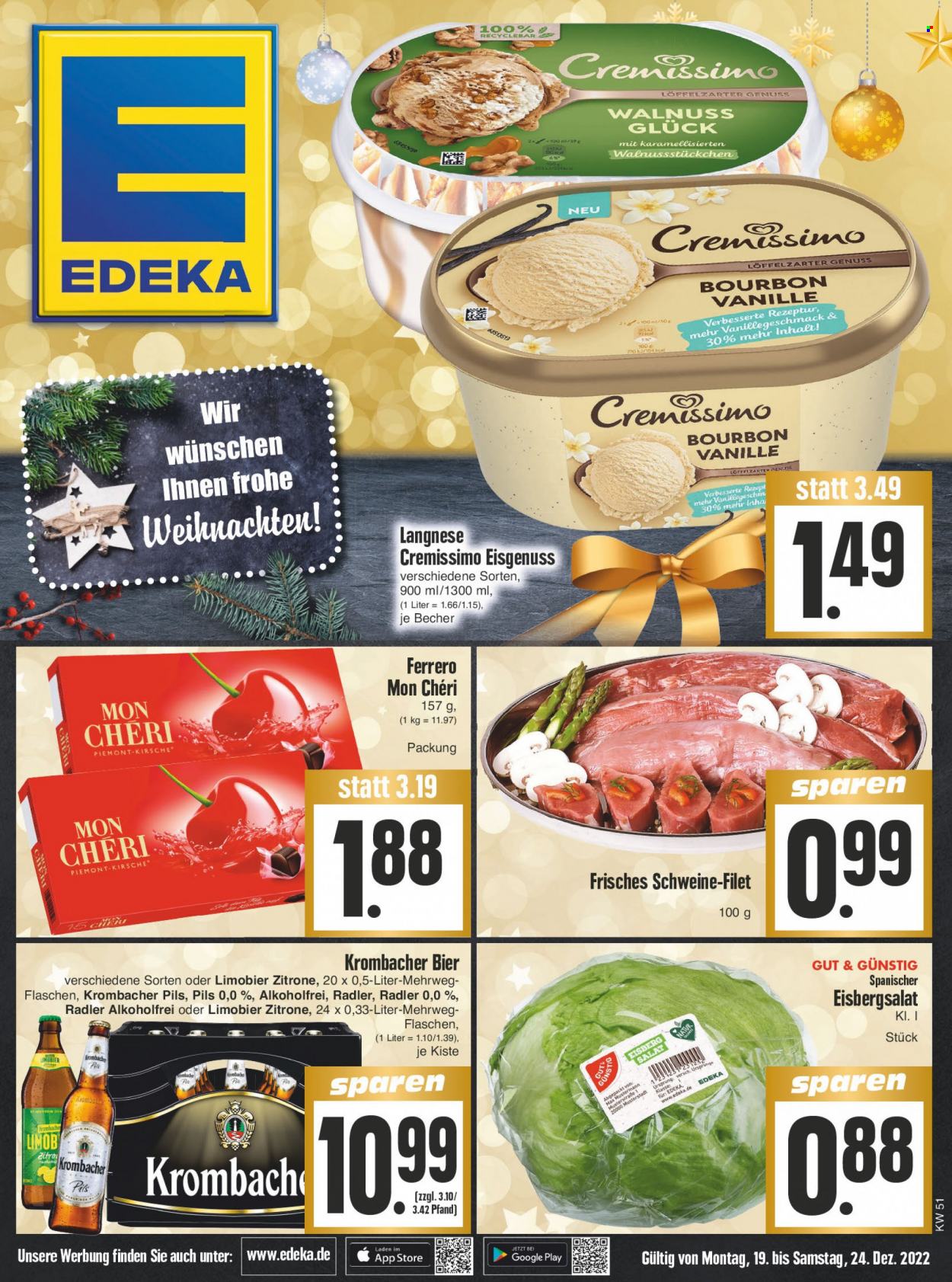 Edeka Prospekte  - 19.12.2022 - 24.12.2022. Seite 1