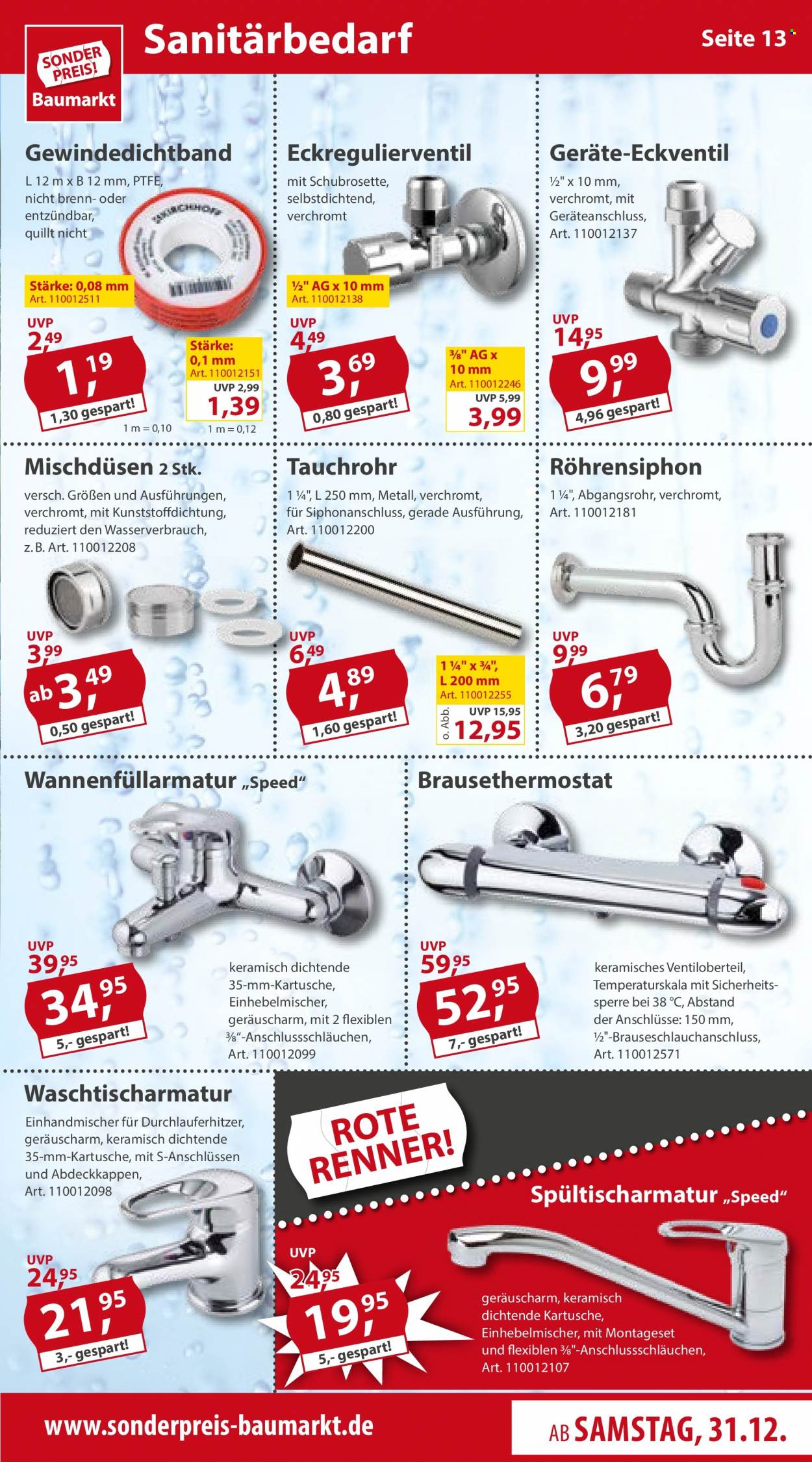 Sonderpreis-Baumarkt Prospekte  - 31.12.2022 - 6.01.2023. Seite 13