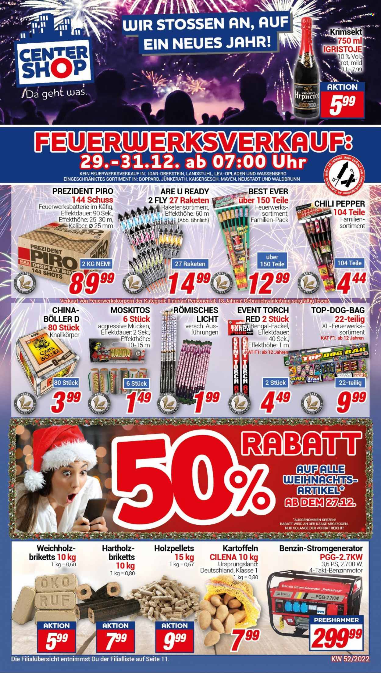 CENTERSHOP Prospekte  - 27.12.2022 - 31.12.2022. Seite 1
