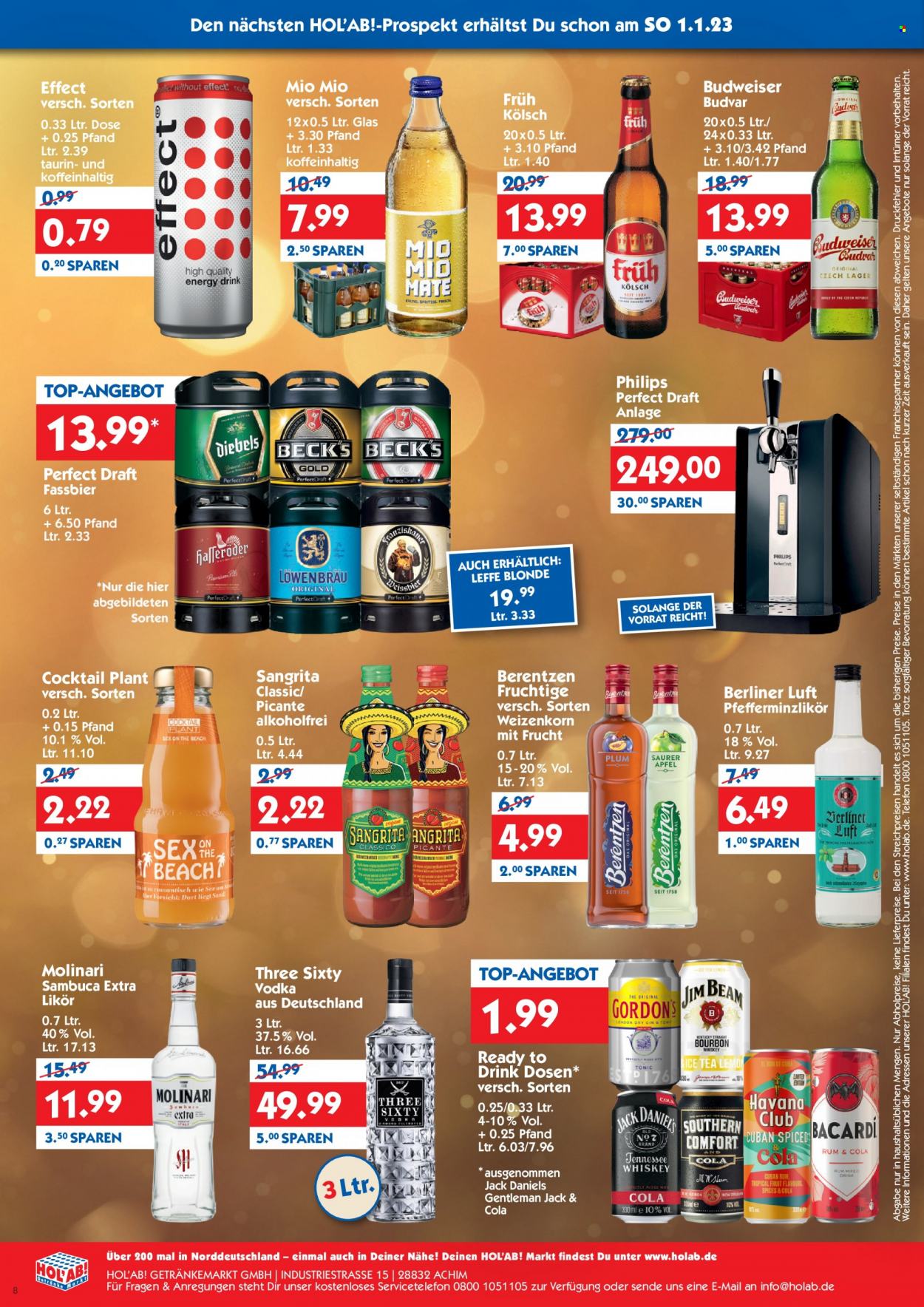 Hol'ab! Getränkemarkt Prospekte  - 27.12.2022 - 31.12.2022. Seite 8