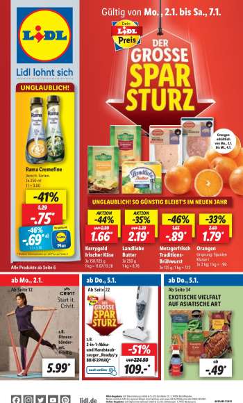 Prospekte Lidl - 2.01.2023 - 7.01.2023.