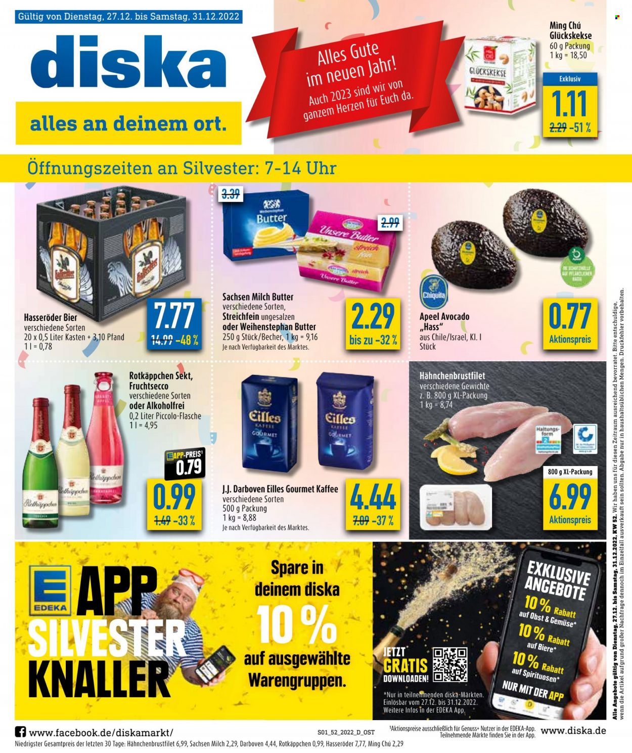 Diska Prospekte  - 27.12.2022 - 31.12.2022. Seite 1