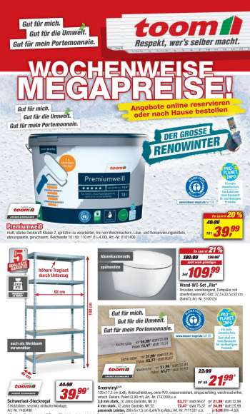 Prospekte toom Baumarkt - 31.12.2022 - 6.01.2023.