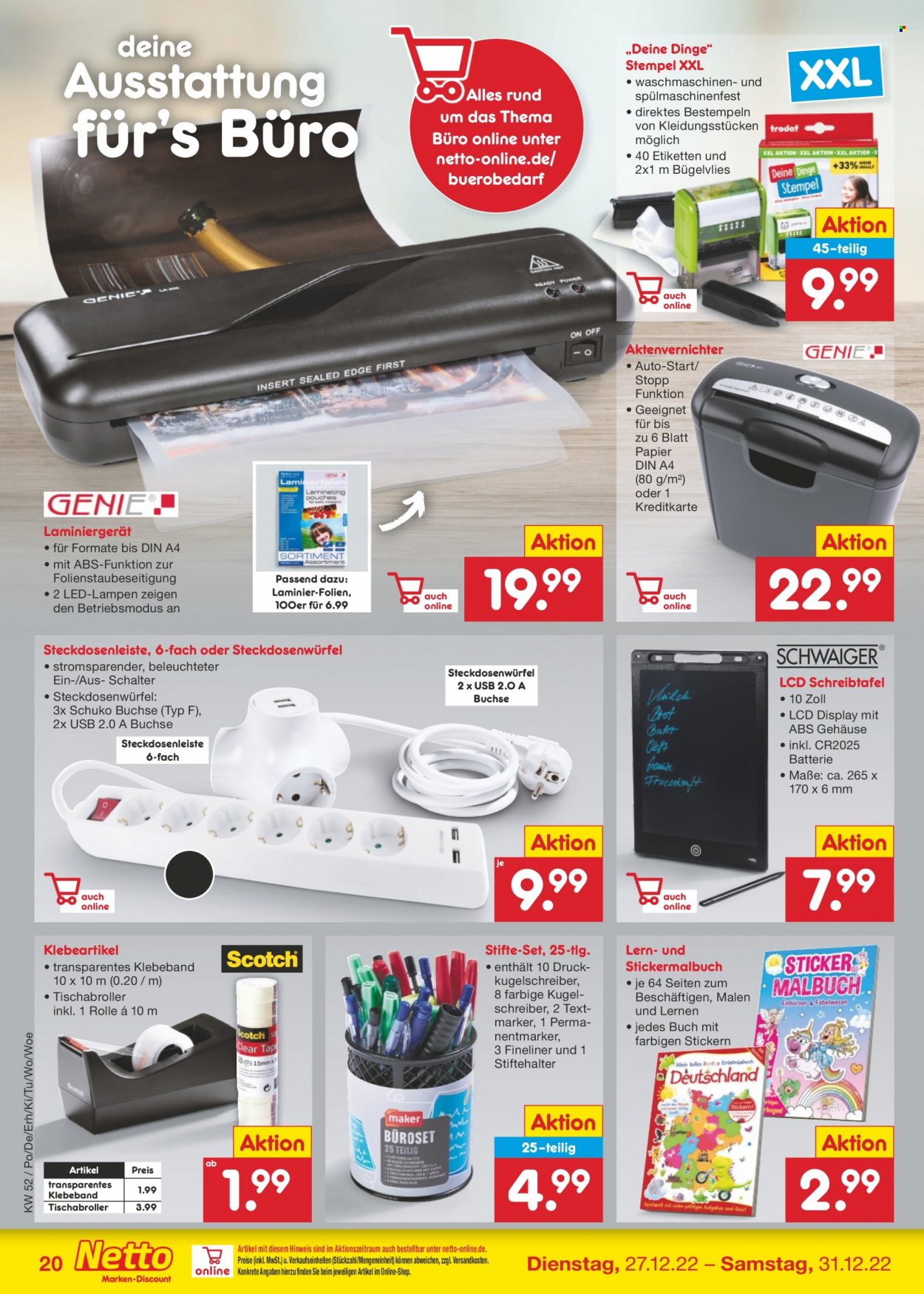 Netto Marken-Discount Prospekte  - 27.12.2022 - 31.12.2022. Seite 20