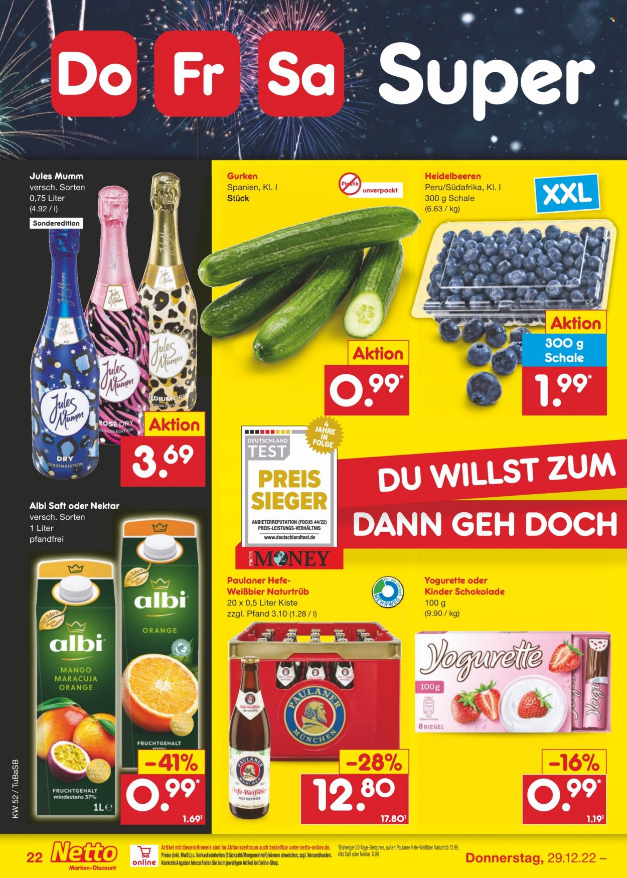 Netto Marken-Discount Prospekte  - 27.12.2022 - 31.12.2022. Seite 22