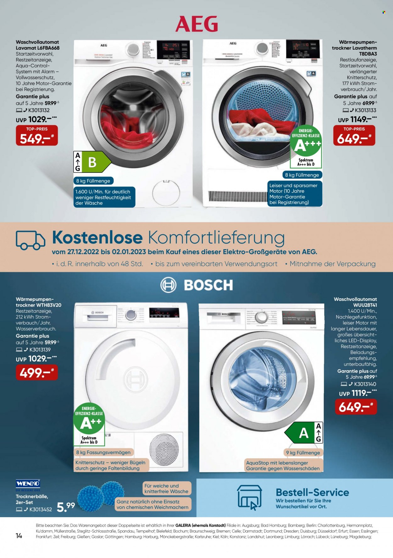 GALERIA Karstadt Kaufhof Prospekte  - 27.12.2022 - 2.01.2023. Seite 14