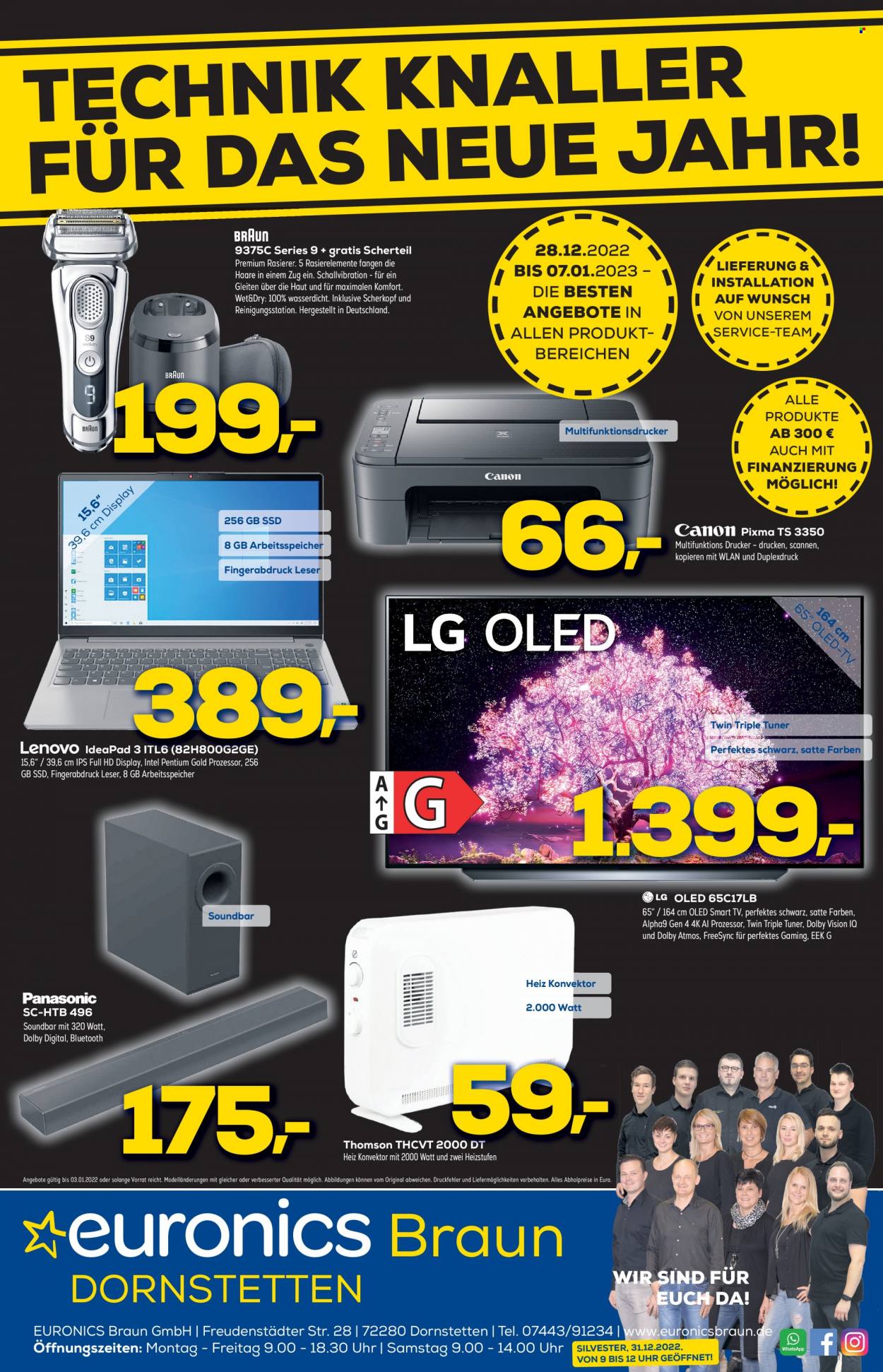Euronics Prospekte  - 29.12.2022 - 3.01.2023. Seite 1