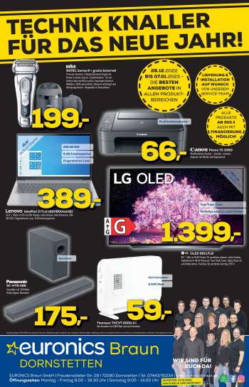 Prospekte Euronics - 29.12.2022 - 3.01.2023.