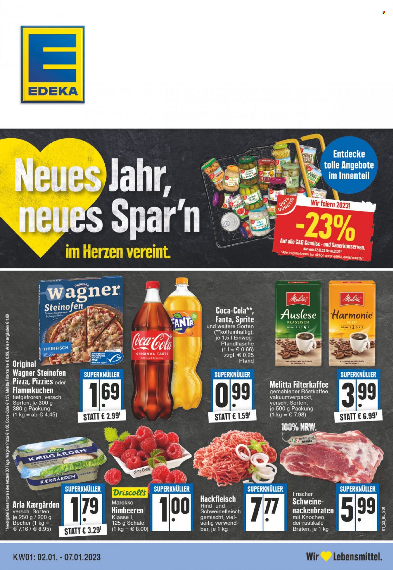 Edeka Prospekte  - 2.01.2023 - 7.01.2023. Seite 1