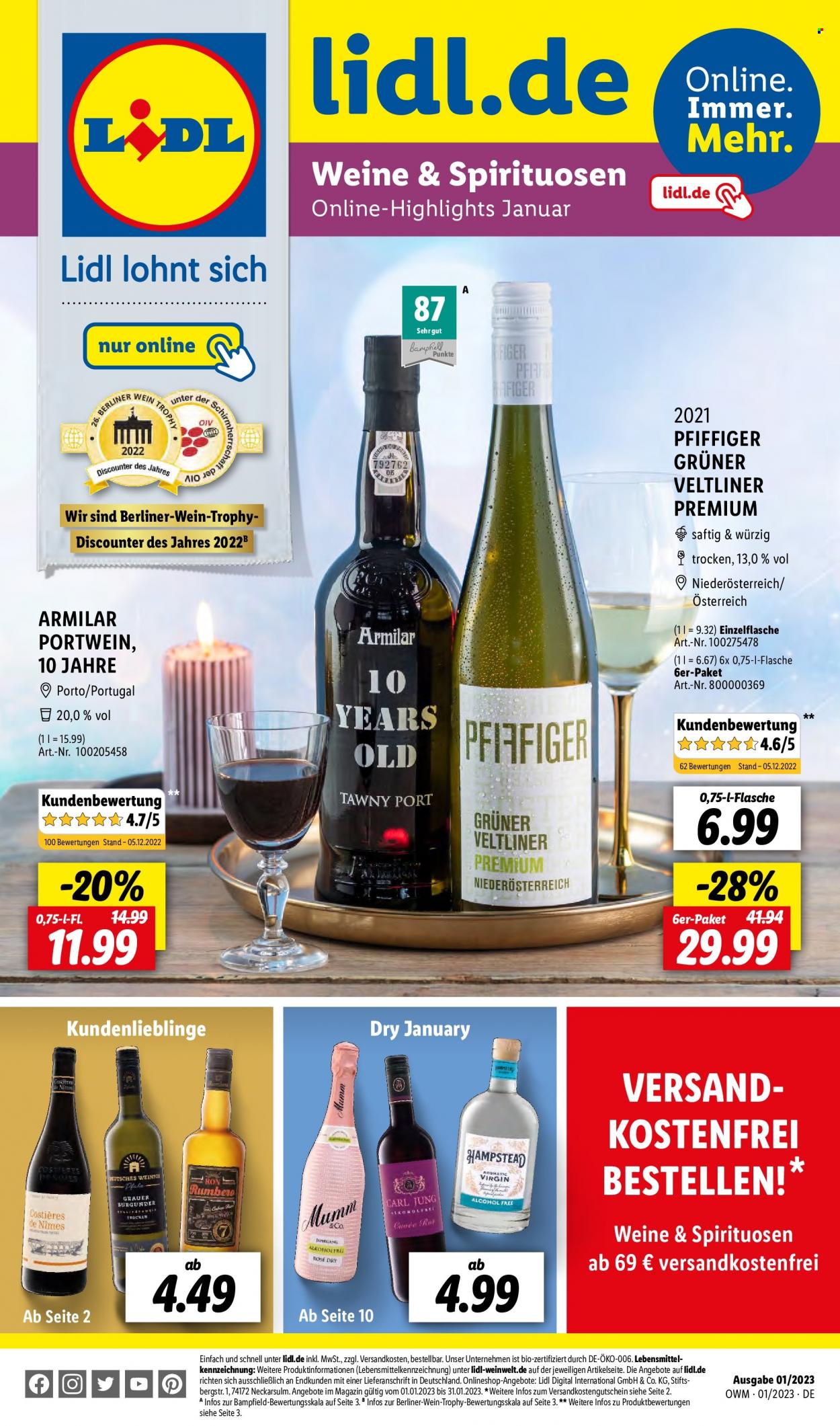 Lidl Prospekte  - 1.01.2023 - 31.01.2023. Seite 1