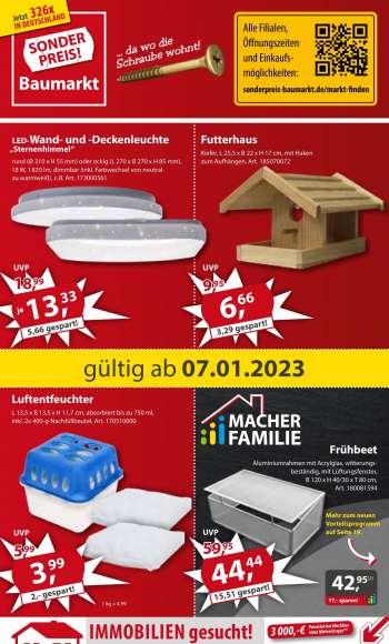 Prospekte Sonderpreis-Baumarkt - 7.01.2023 - 13.01.2023.
