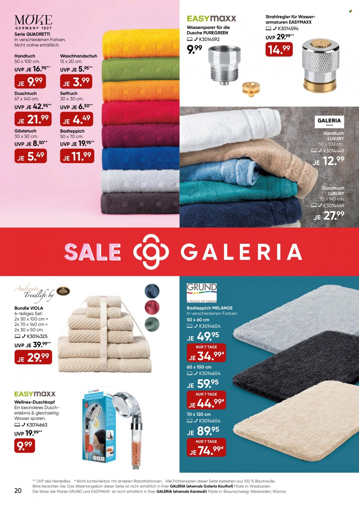 GALERIA Karstadt Kaufhof Prospekte  - 4.01.2023 - 10.01.2023. Seite 20