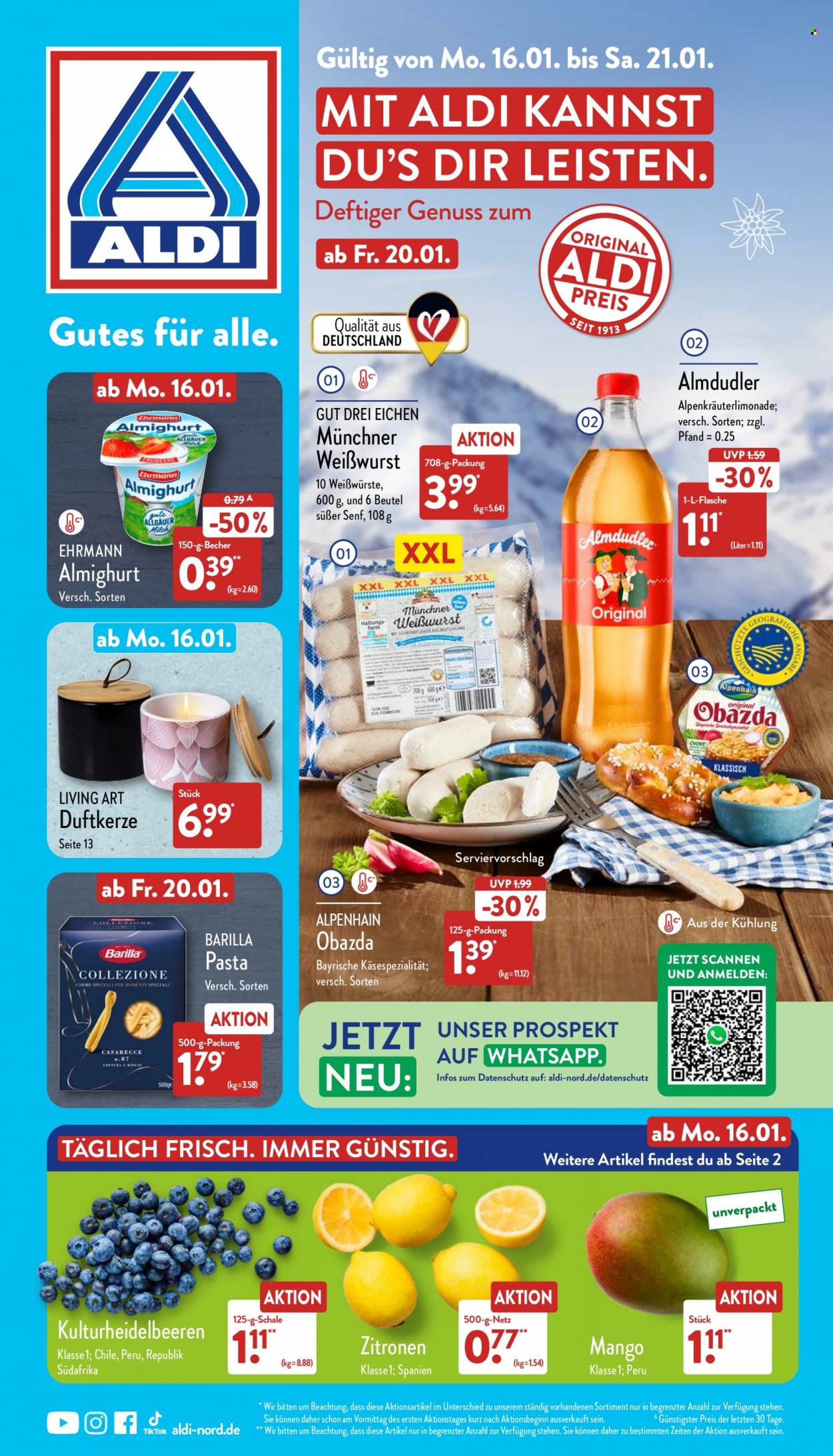 ALDI Nord Prospekte  - 16.01.2023 - 21.01.2023. Seite 1