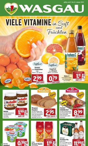 Prospekte Wasgau - 9.01.2023 - 14.01.2023.