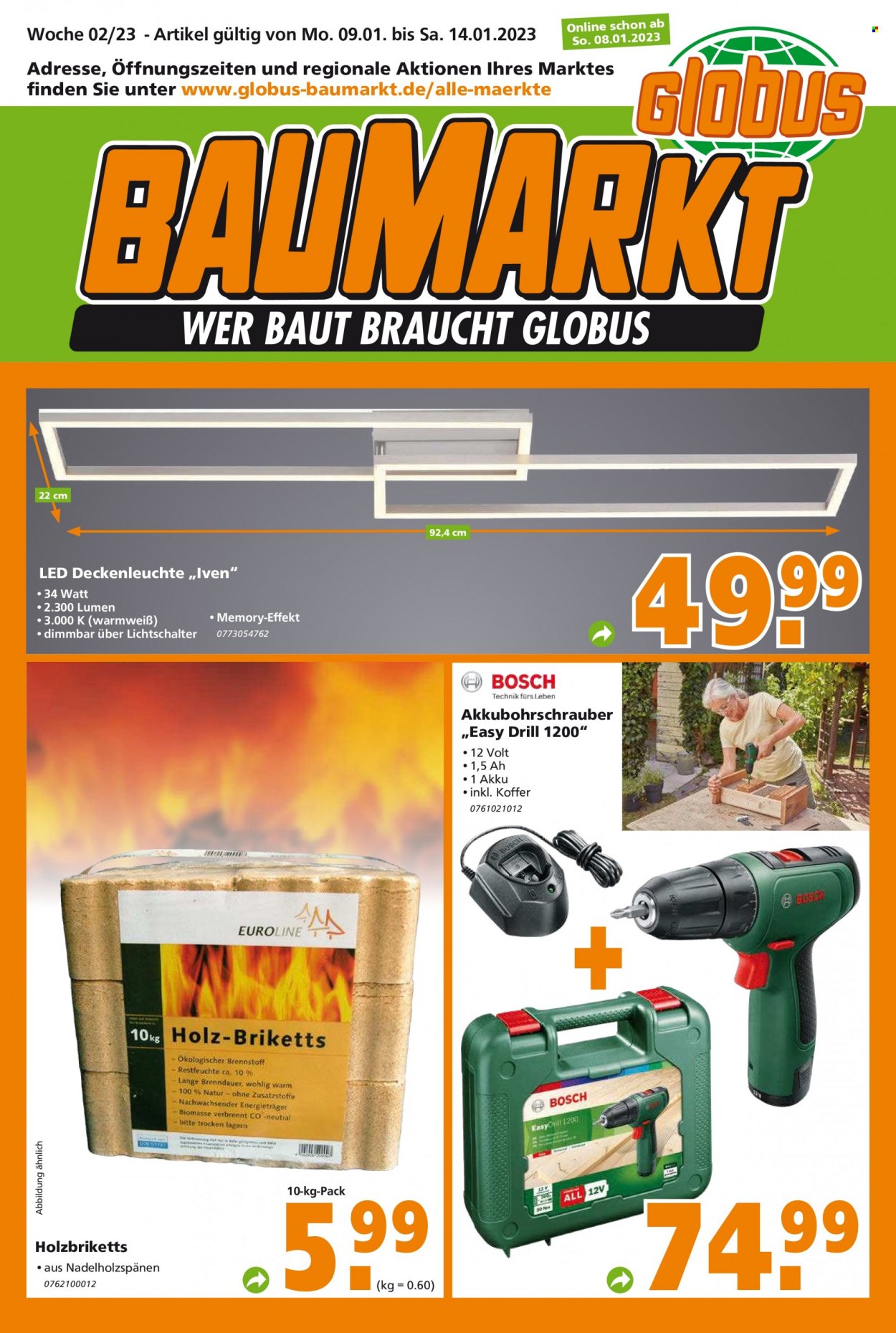 Globus Baumarkt Prospekte  - 9.01.2023 - 14.01.2023. Seite 1