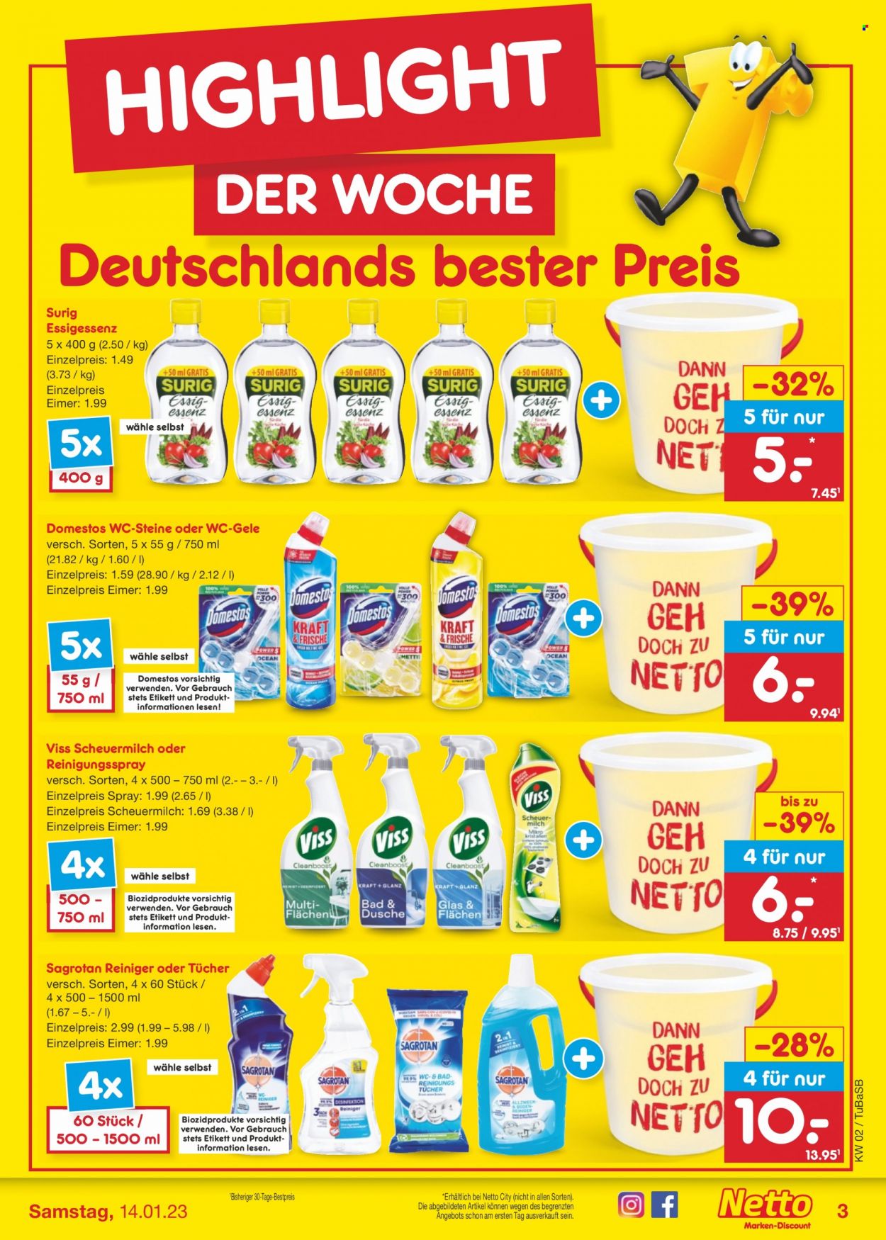 Netto Marken-Discount Prospekte  - 9.01.2023 - 14.01.2023. Seite 3