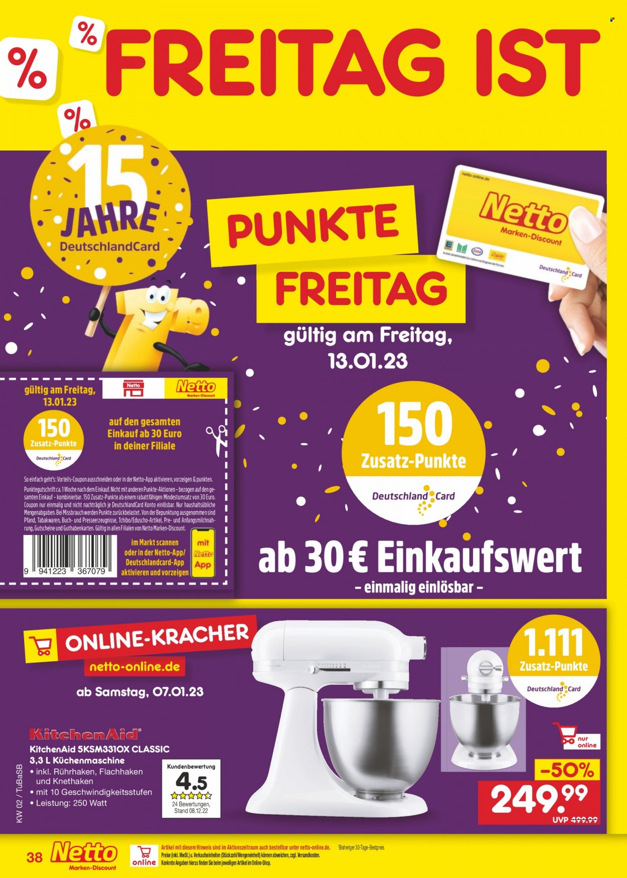 Netto Marken-Discount Prospekte  - 9.01.2023 - 14.01.2023. Seite 38