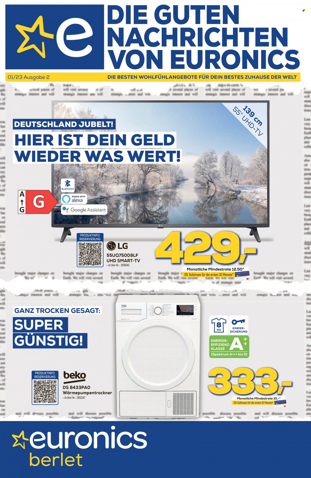 Euronics Prospekte  - 14.01.2023 - 20.01.2023. Seite 1