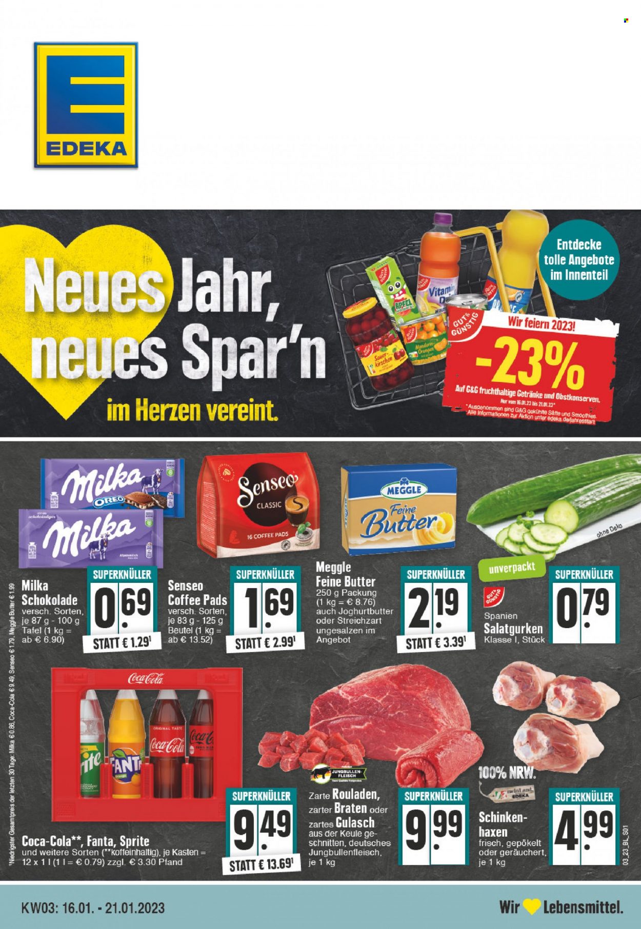 Edeka Prospekte  - 16.01.2023 - 21.01.2023. Seite 1