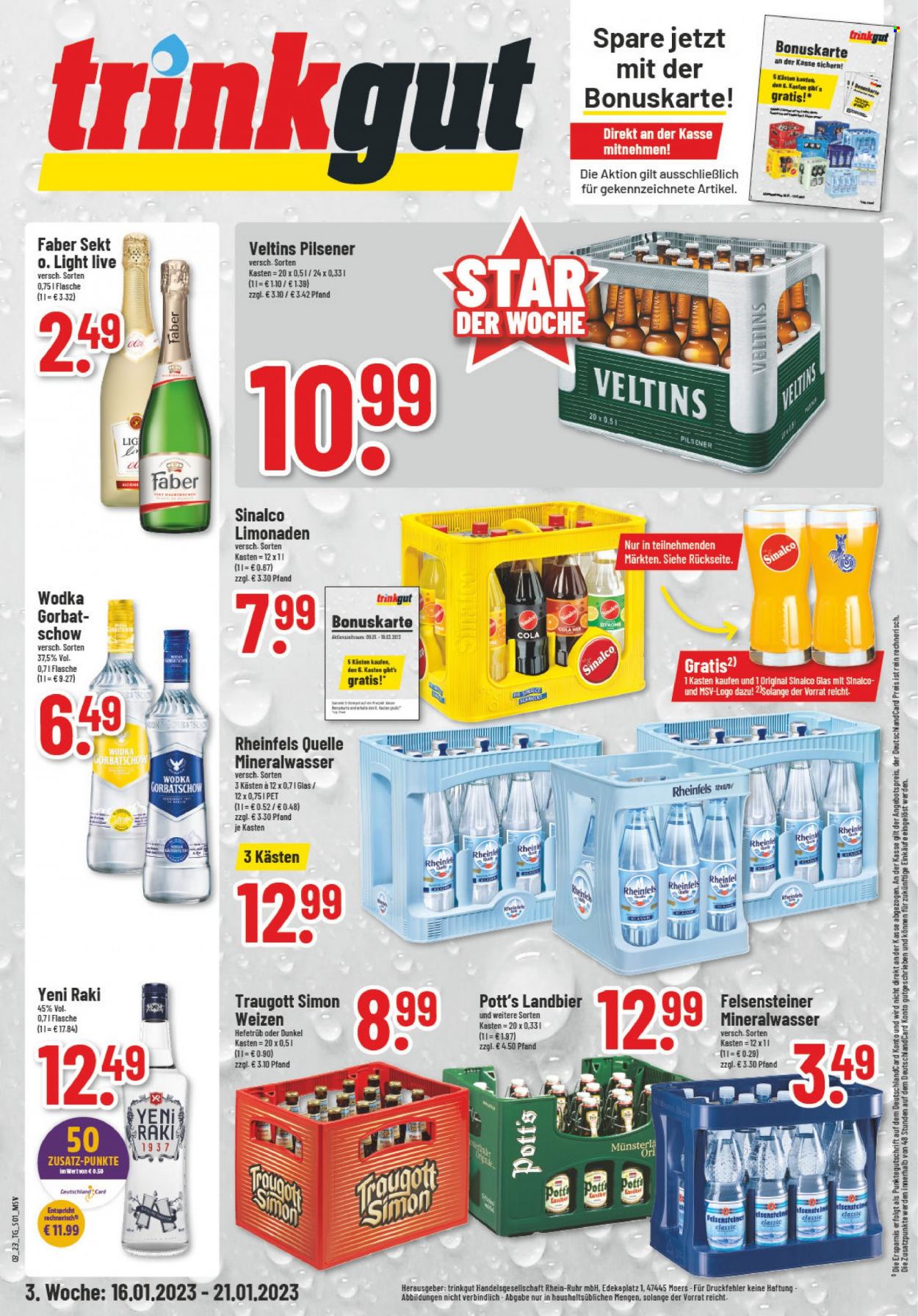 trinkgut Prospekte  - 16.01.2023 - 21.01.2023. Seite 1