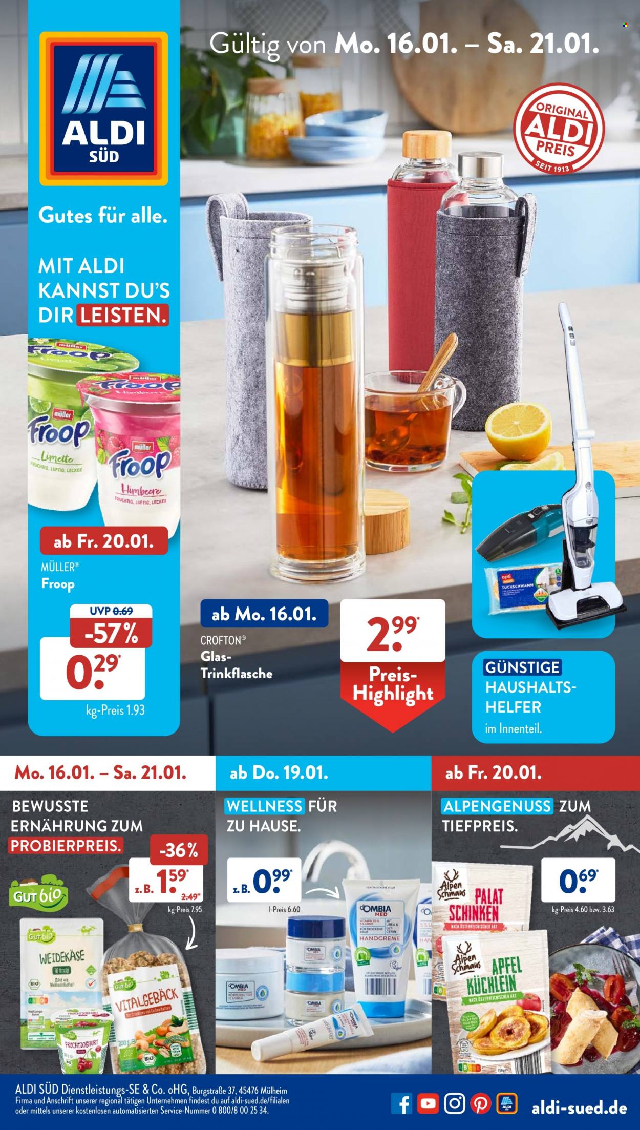 ALDI SÜD Prospekte  - 16.01.2023 - 21.01.2023. Seite 1