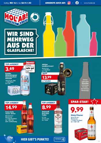 Leták Hol'ab! Getränkemarkt - 16.1.2023 - 21.1.2023.