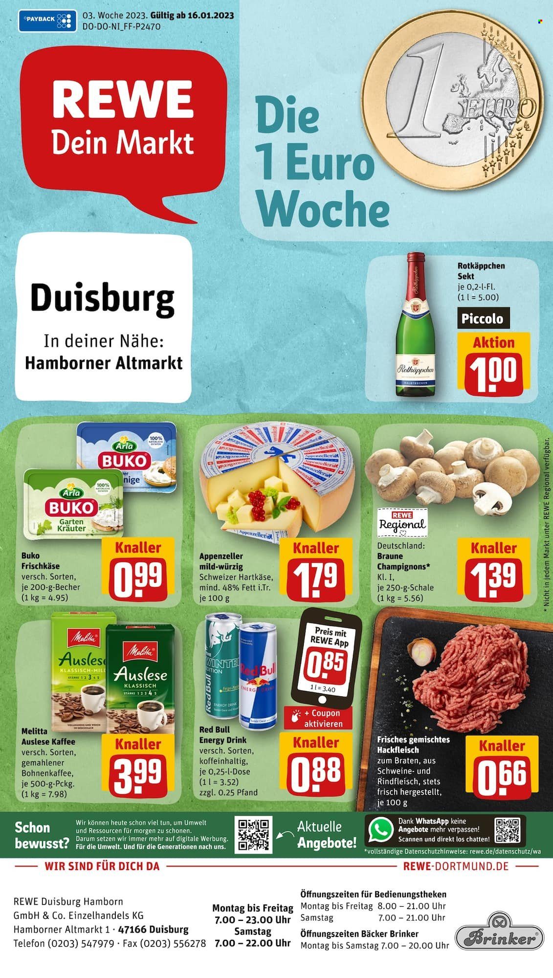 REWE Prospekte  - 16.01.2023 - 21.01.2023. Seite 1