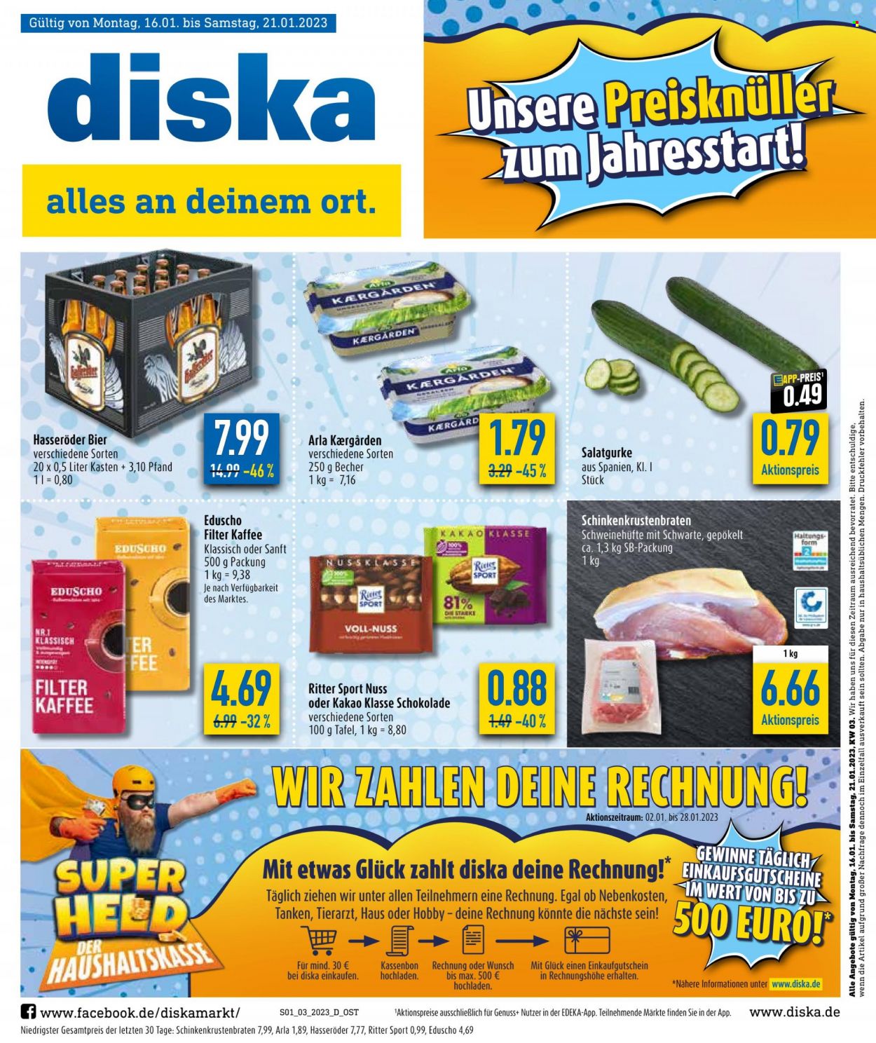 Diska Prospekte  - 16.01.2023 - 21.01.2023. Seite 1