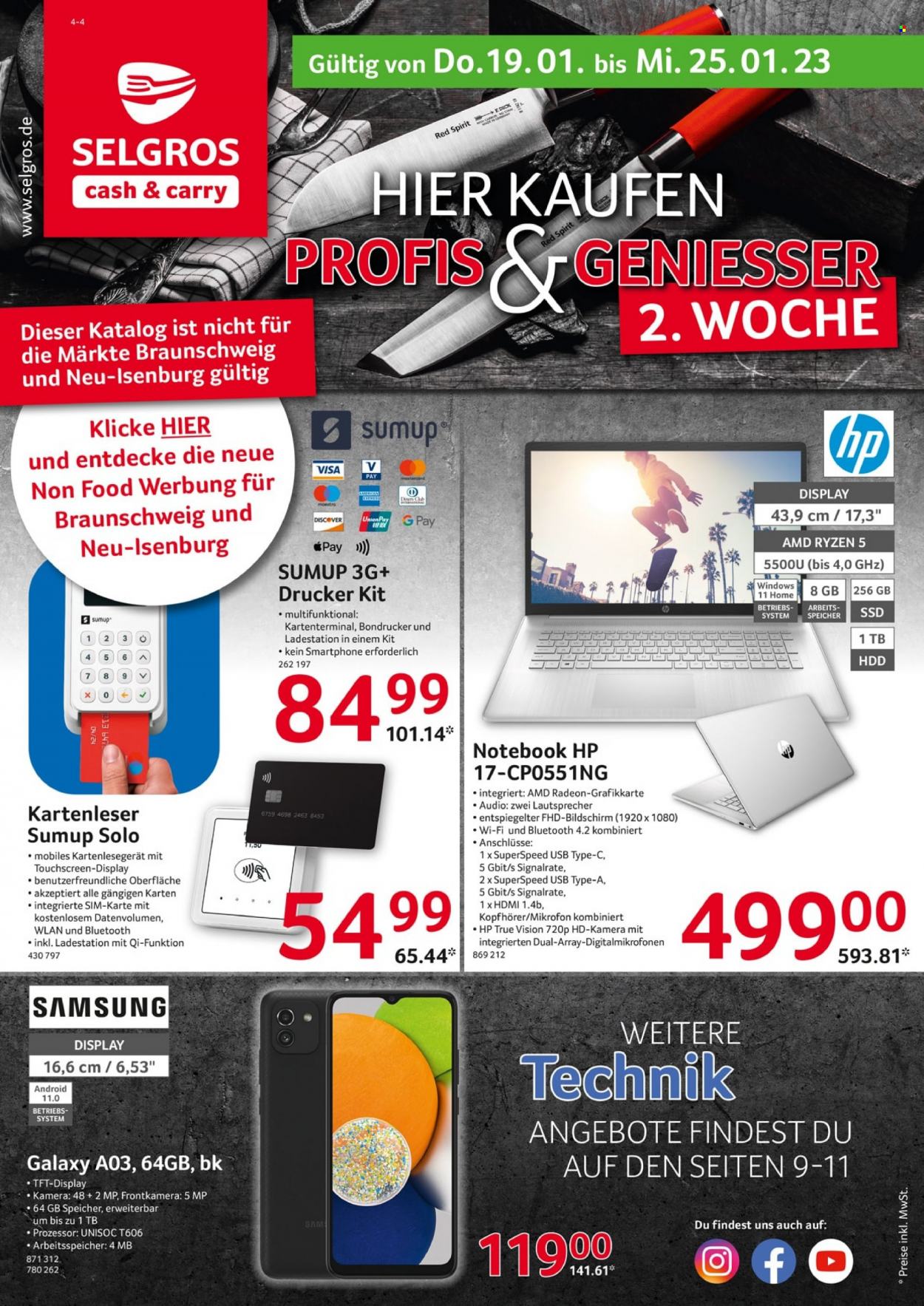 Selgros Prospekte  - 19.01.2023 - 25.01.2023. Seite 1
