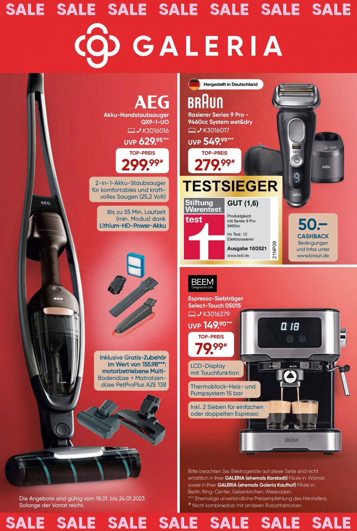 GALERIA Karstadt Kaufhof Prospekte  - 18.01.2023 - 24.01.2023. Seite 1