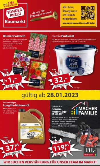 Prospekte Sonderpreis-Baumarkt - 28.01.2023 - 3.02.2023.