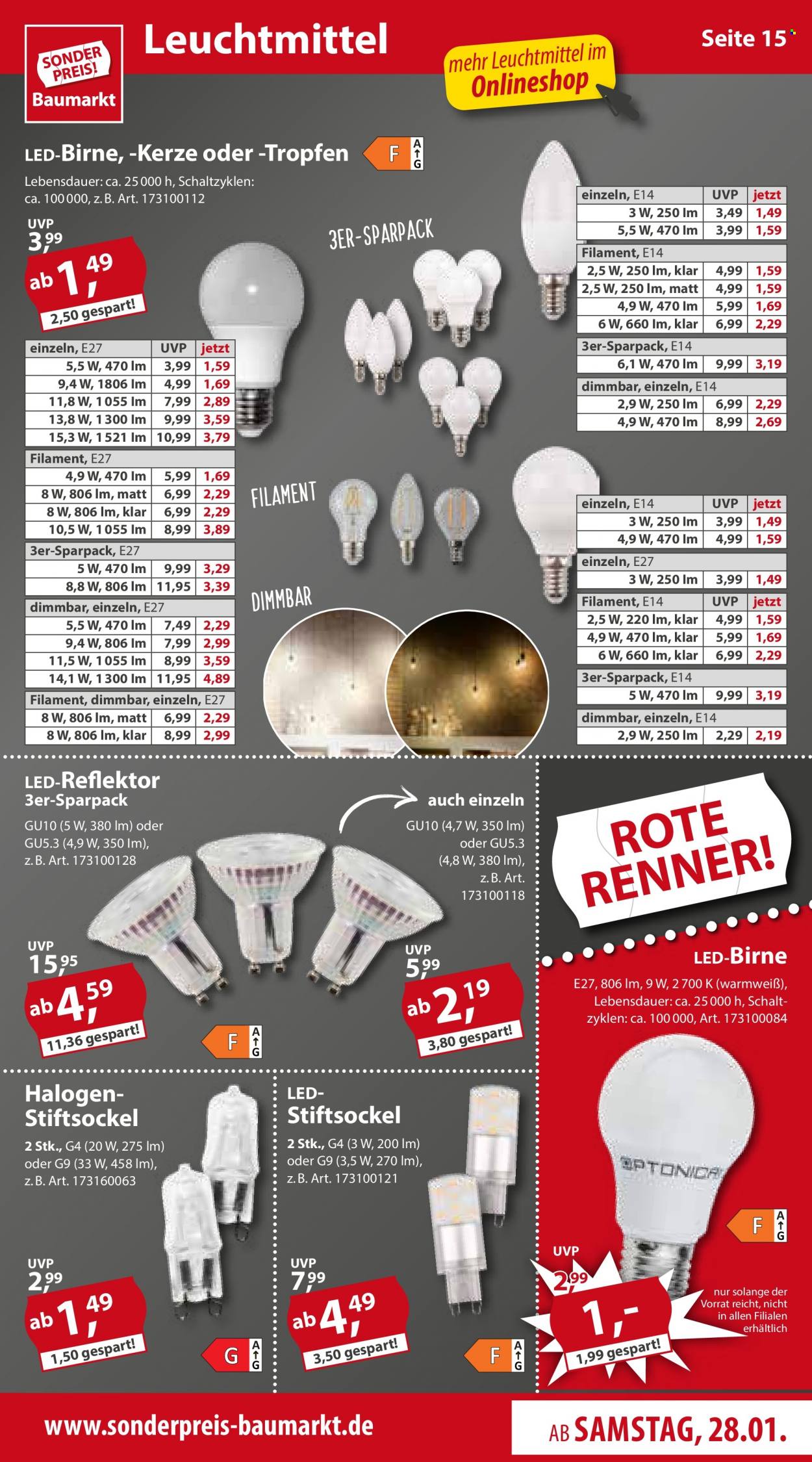 Sonderpreis-Baumarkt Prospekte  - 28.01.2023 - 3.02.2023. Seite 15
