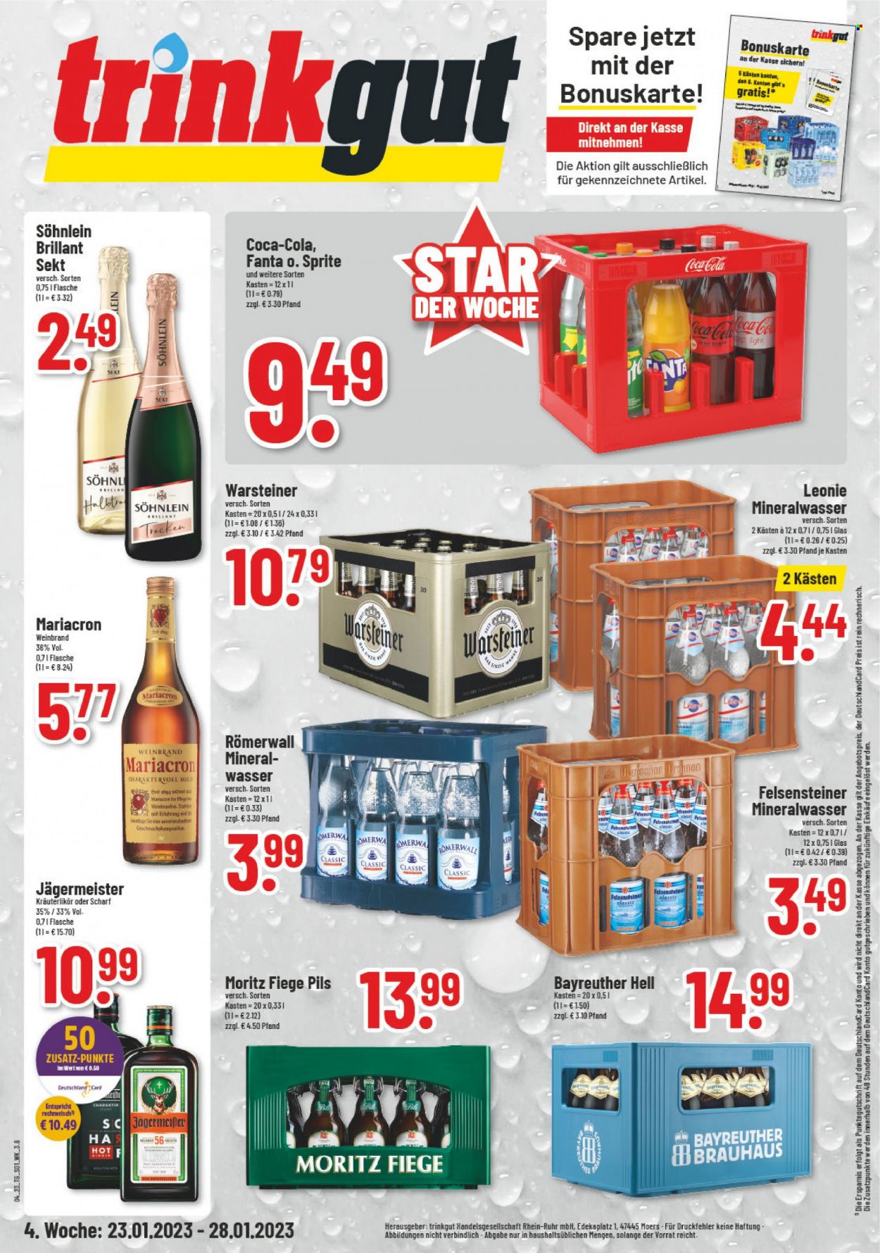 trinkgut Prospekte  - 23.01.2023 - 28.01.2023. Seite 1