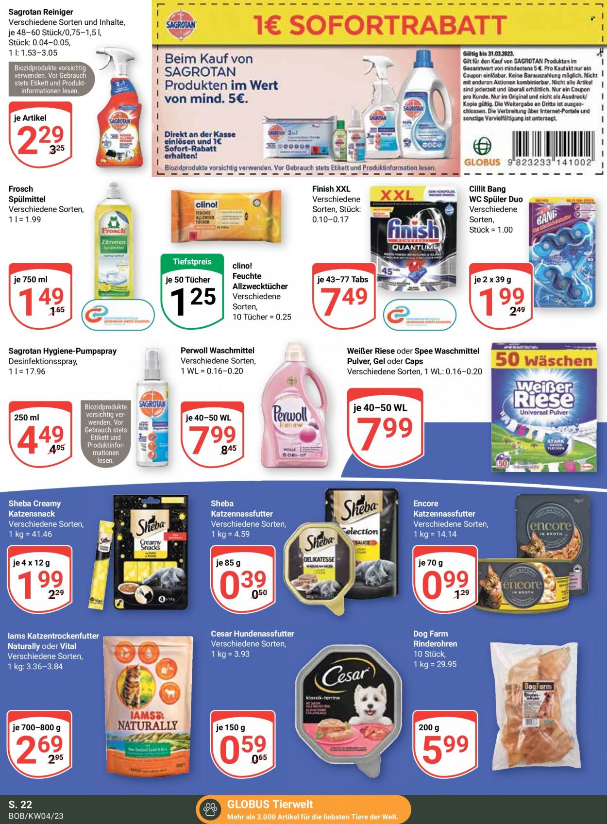 Globus Prospekte  - 23.01.2023 - 28.01.2023. Seite 22